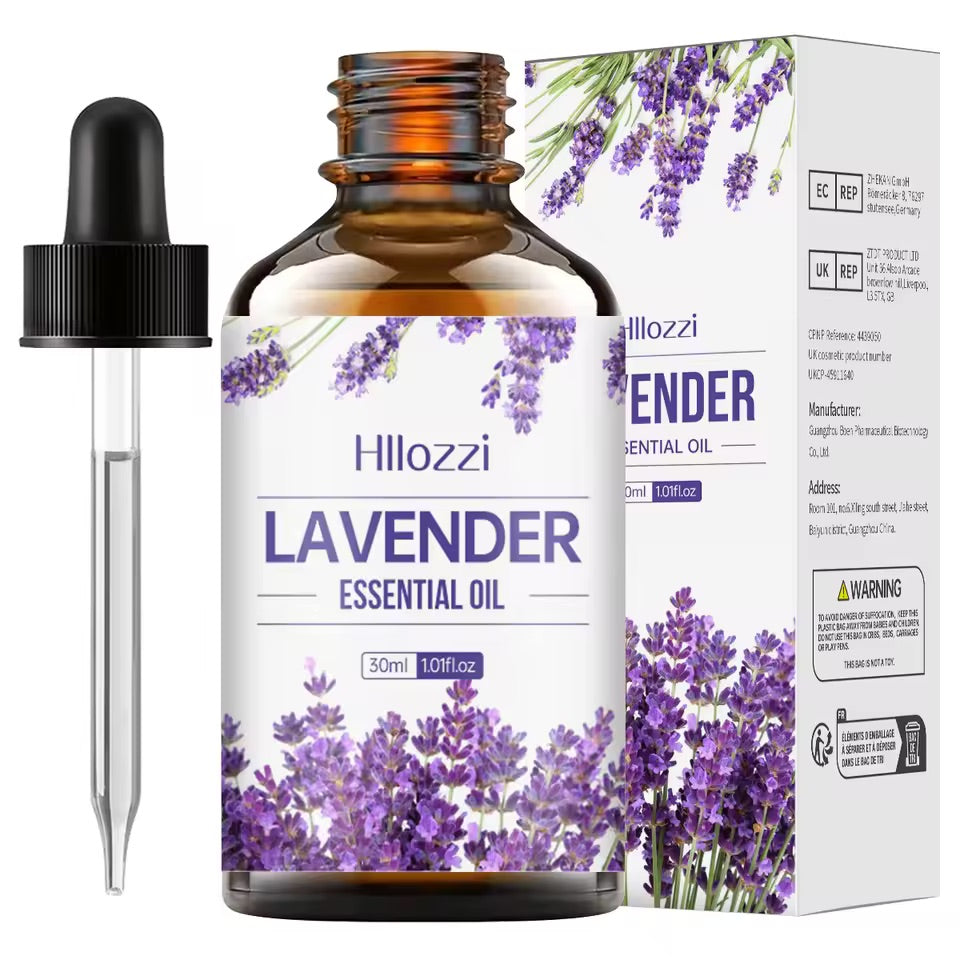 Aceite esencial vegetal para el rostro y el cuerpo con lavanda